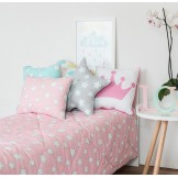 Poduszka dla dziecka Pink & Grey Stars