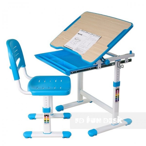 Biurko Piccolino Blue + Krzesełko regulowane