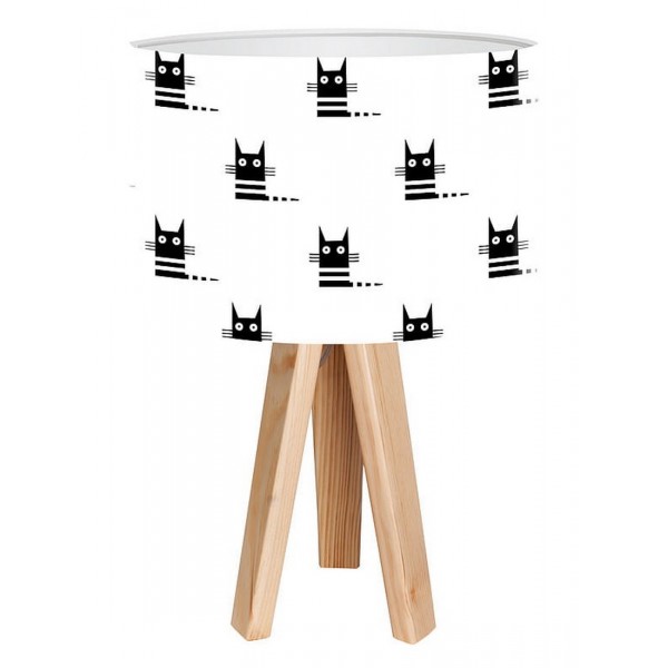 Lampa stołowa dla dzieci Czarne Kociaki